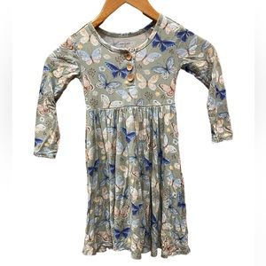 Posh Peanut kids butterfly print dress in size 5T